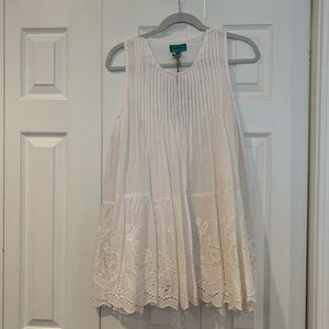 Positano Italy Embroidered tunic eyelet NWT